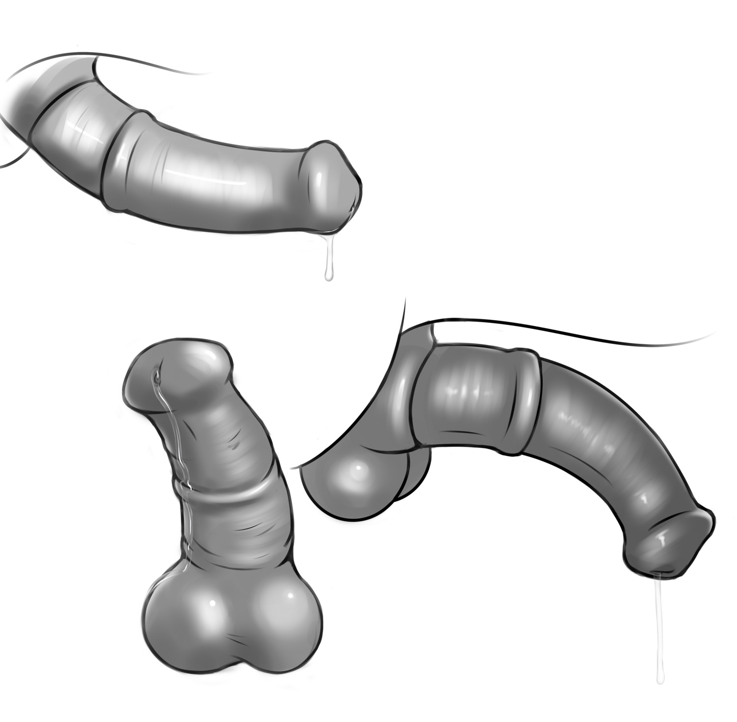 absurd_res animal_genitalia animal_penis balls bodily_fluids cum disembodied_penis e621 equid equine_genitalia equine_penis erection flaccid genital_fluids genital_shot genitals hi_res leaking male mammal monochrome penis penis_shot skipsy solo
