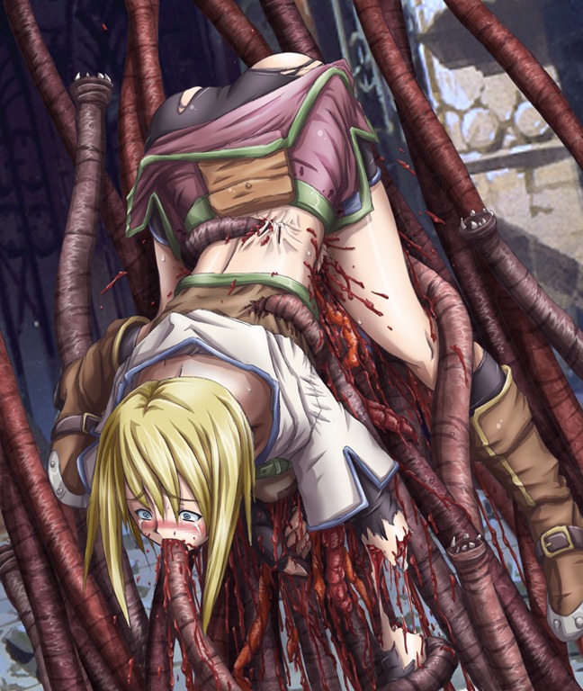 blush clothing faith_(sbi) female gore hunter hydra oral_sex ragnarok_online rule34 shorts tagme tentacle torn_clothes