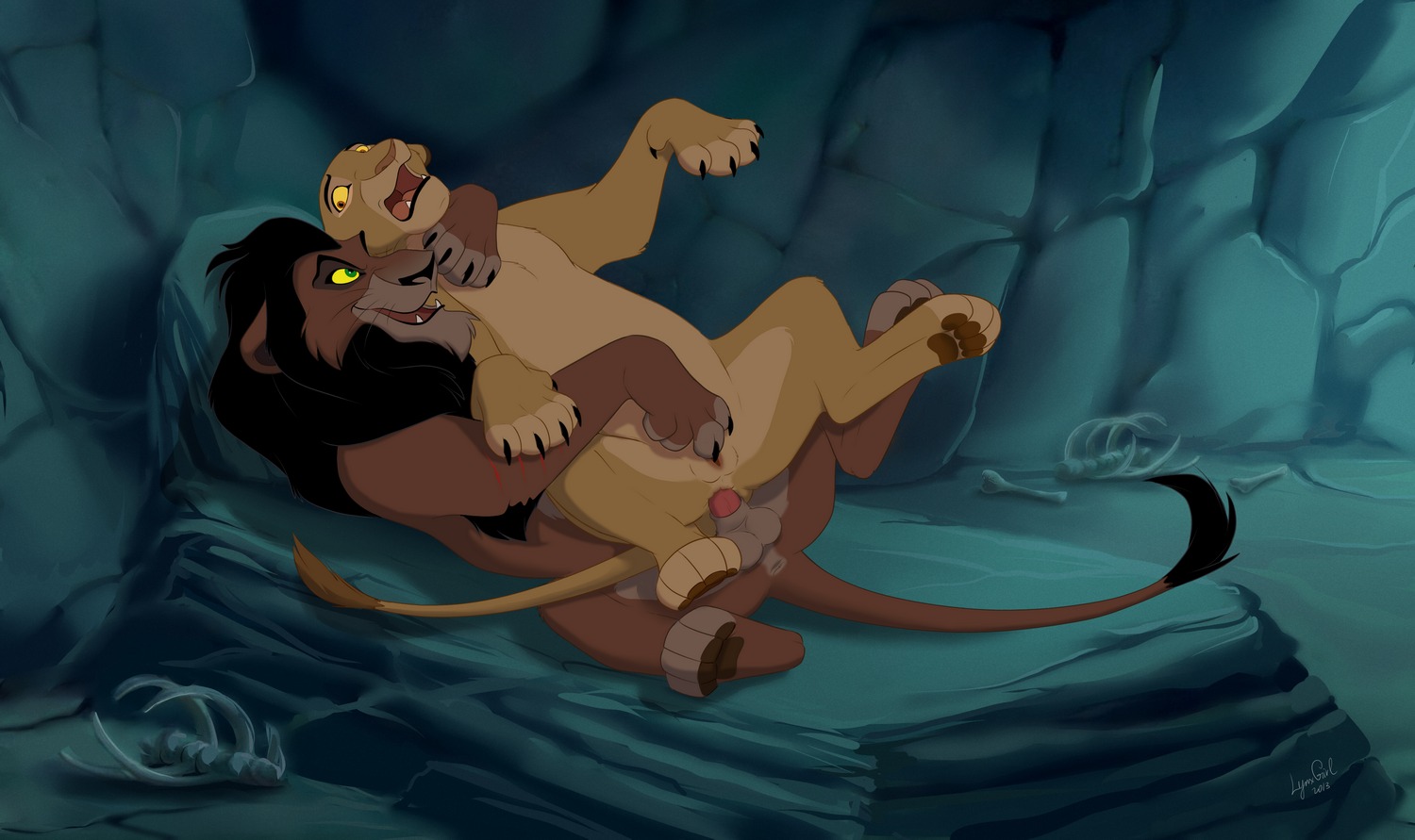 anal anal_penetration anus brown_body brown_eyes brown_fur cave claw_marks claws digitigrade disney duo e621 erection felid female female_feral female_penetrated female_raped feral feral_on_feral fingering forced from_behind_position fur genitals green_eyes lion lying male male/female male_feral male_penetrating male_penetrating_female male_rape male_raping_female mammal nude on_back open_mouth outside pantherine pawpads penetration penis pseudo_incest_(lore) quadruped rape reallynxgirl sarabi_(the_lion_king) scar_(the_lion_king) scratches sex smile tail tail_tuft tan_body tan_fur the_lion_king tuft vaginal vaginal_fingering vulva yellow_sclera