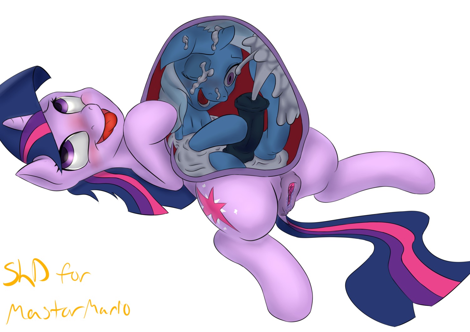 2013 absurd_res animal_genitalia animal_penis belly big_belly blue_body blue_fur blush bodily_fluids crossgender cum cum_inside cutie_mark duo e621 ejaculation equid equine equine_genitalia equine_penis erection female female_pred feral feral_pred feral_prey friendship_is_magic ftg_crossgender fti_crossgender fully_inside fur genital_fluids genitals gynomorph gynomorph/female gynomorph_prey hair hasbro hi_res horn huge_belly internal intersex intersex/female intersex_prey looking_pleasured lying mammal masturbating_prey masturbation monotone_background multicolored_hair my_little_pony mythological_creature mythological_equine mythology nude on_back one_eye_closed open_mouth orgasm penile penile_masturbation penis purple_body purple_eyes purple_fur purple_hair same_size_vore shdingo simple_background tongue tongue_out trixie_(mlp) twilight_sparkle_(mlp) two_tone_hair unbirthing unicorn vaginal vaginal_fluids vore vulva white_background
