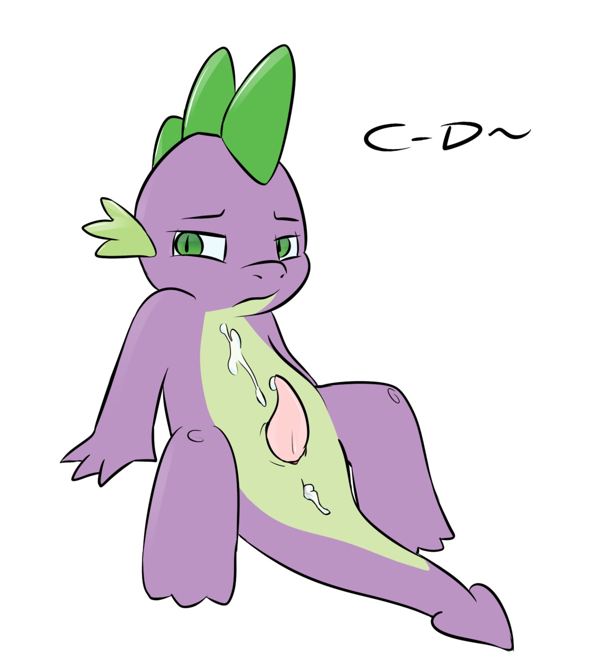 animal_genitalia anus atrolux bodily_fluids conditional_dnp cum cum_inside digital_media_(artwork) dragon e621 erection friendship_is_magic genital_fluids genitals green_eyes hasbro hi_res male my_little_pony mythological_creature mythological_scalie mythology nude penis purple_body purple_scales scales scalie simple_background solo spike_(mlp) tail