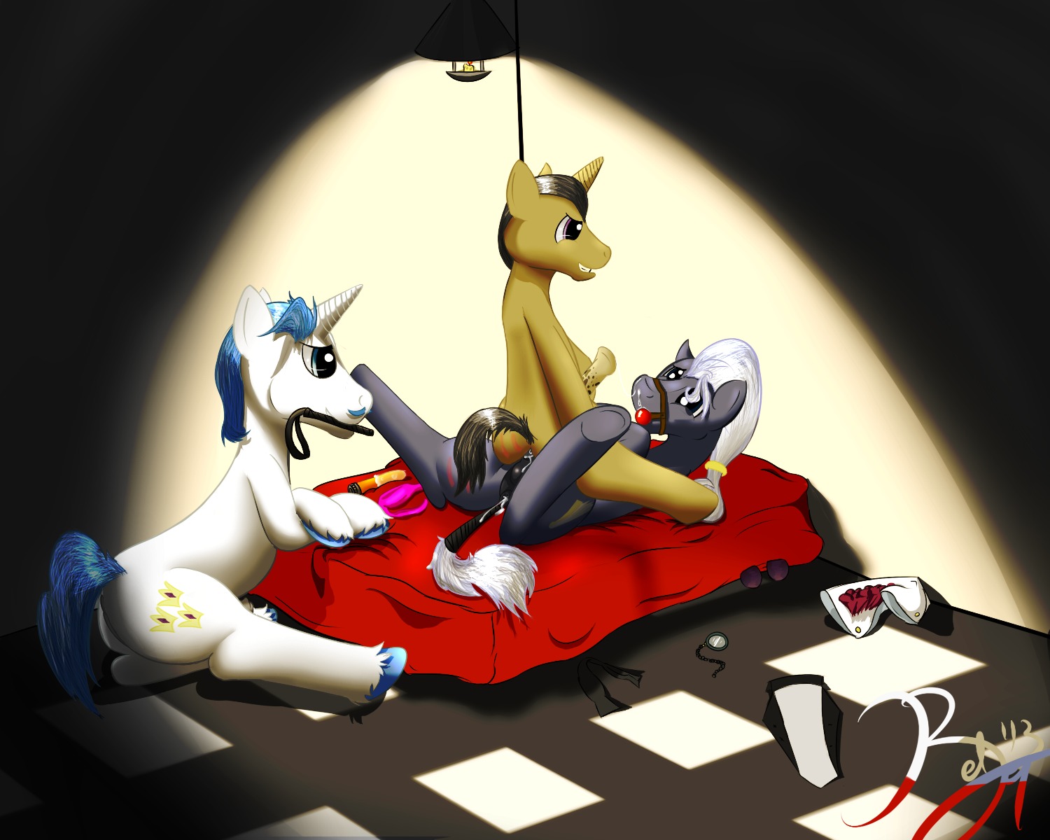 5:4 animal_genitalia animal_penis e621 earth_pony equid equine equine_genitalia equine_penis erection fancypants_(mlp) feral friendship_is_magic genitals group hasbro hi_res hoity_toity_(mlp) horn horse male male/male mammal my_little_pony mythological_creature mythological_equine mythology penis pony redjey unicorn
