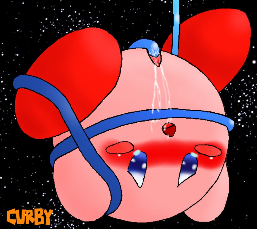 artist_logo blush blushing color colored cum cuntboy curby intersex kirby kirby_(series) male nintendo paheal rule34 rule_34_(paheal) space space_background tagme watermark