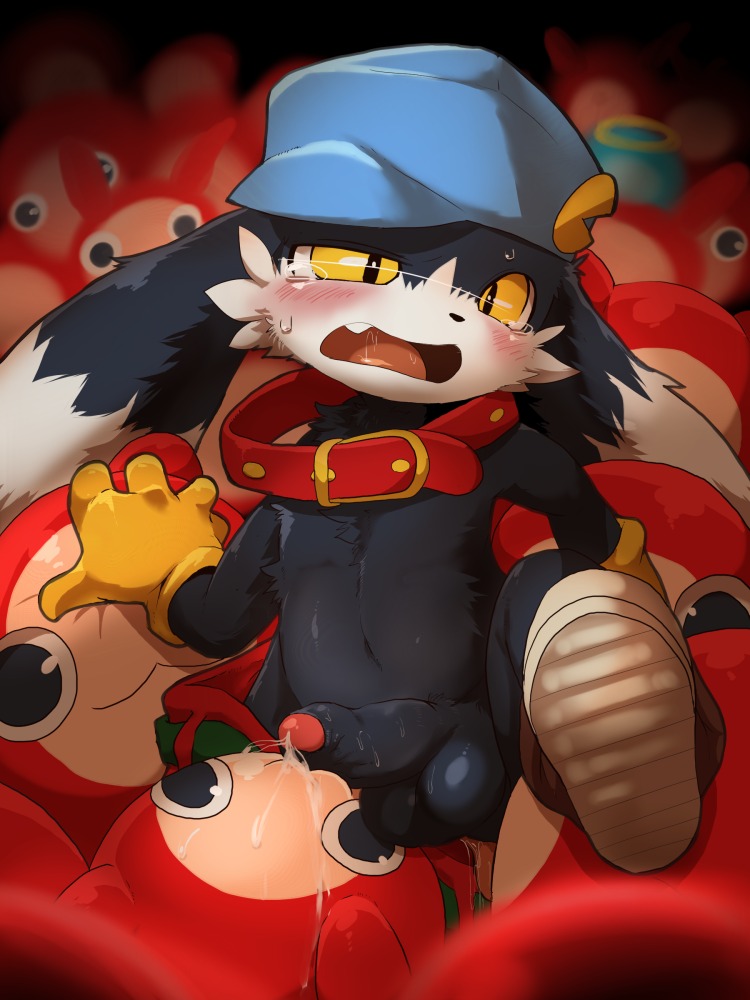 2014 3:4 ambiguous_gender anthro balls bandai_namco big_collar black_eyes black_penis blush bodily_fluids clothing collar crying cum cum_on_face cum_on_penis dagasi digital_media_(artwork) domestic_cat e621 erection felid feline felis fellatio footwear forced foreskin fur genital_fluids genitals gloves group halo handwear happy hat headgear headwear huepow humanoid_genitalia humanoid_penis klonoa klonoa_(series) larger_male long_ears male male/ambiguous mammal messy moo_(klonoa) narrowed_eyes navel nude open_mouth oral orgasm oversized_collar partially_retracted_foreskin penile penis saliva sex sharp_teeth shoes size_difference smile squint sweat tears teeth tongue yellow_sclera young young_anthro young_male
