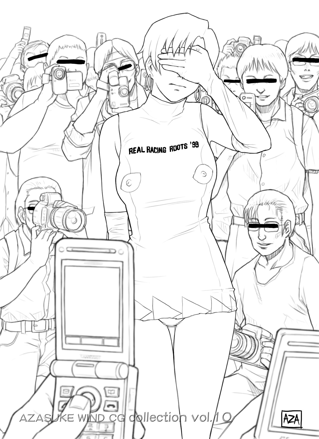azasuke eyeless_male female hoop_earrings male reiko_nagase ridge_racer rule34 tagme