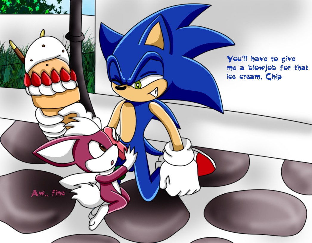 2boys animal_penis anthro background black_pupils blowjob blue_fur blue_text brown_eyes chip_(sonic) cobblestone detailed_background duo ears english_text erection feet furry gay gloves grass green_eyes hedgehog ice_cream imminent_oral imminent_sex interspecies light_gaia male male_only mammal open_mouth penis purple_fur purple_text rule34 sega shoes size_difference smiling smirk sonic_(series) sonic_the_hedgehog sonic_the_hedgehog_(series) sonic_unleashed straight_hair tail text white_gloves wings yaoi