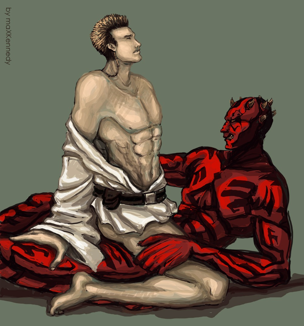 2boys alien alien/human clothed_sex darth_maul human interspecies jedi jedi_padawan male male/male male_only maxkennedy multiple_males navel nipples obi-wan_kenobi ride riding rule34 sith sith_lord star_wars tattoos the_phantom_menace yaoi zabrak