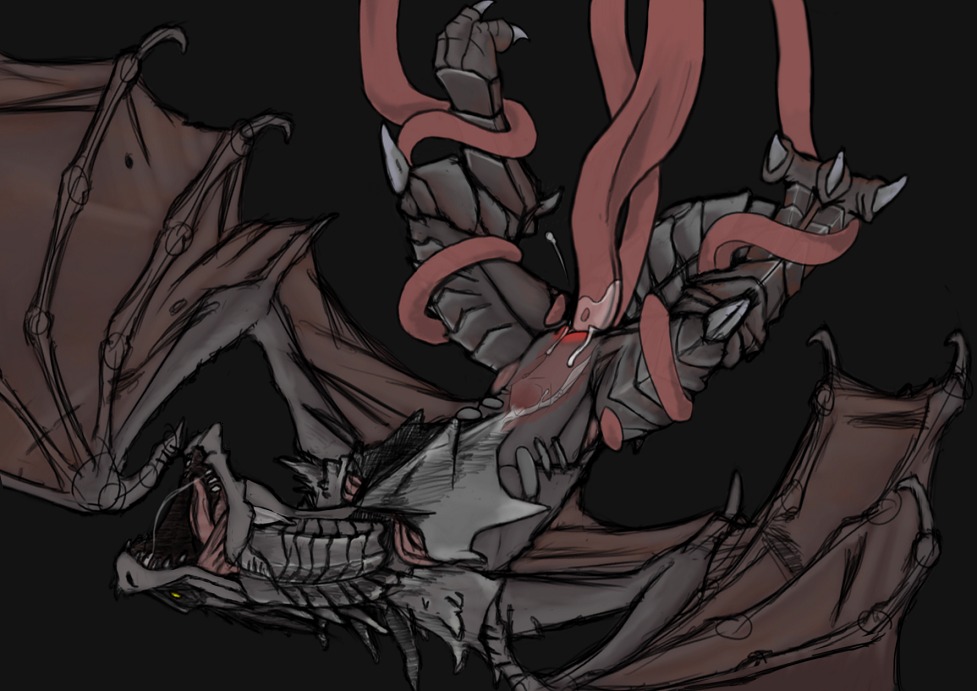 alduin bethesda_game_studios bodily_fluids crossgender cum cum_in_vagina cum_inside dmatrix0 dragon e621 female female_feral feral forced genital_fluids internal membrane_(anatomy) membranous_wings microsoft mythological_creature mythological_scalie mythology open_mouth penetration rape saliva scalie sex simple_background skyrim solo spread_legs spreading tail tentacle_rape tentacle_sex tentacles the_elder_scrolls vaginal vaginal_penetration wings