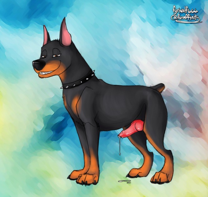 2013 animal_genitalia animal_penis bodily_fluids canid canine canine_genitalia canine_penis canis cum digitigrade dobermann domestic_dog e621 erection feral fyriwolf666 genital_fluids genitals knot male mammal nude penis pinscher quadruped solo