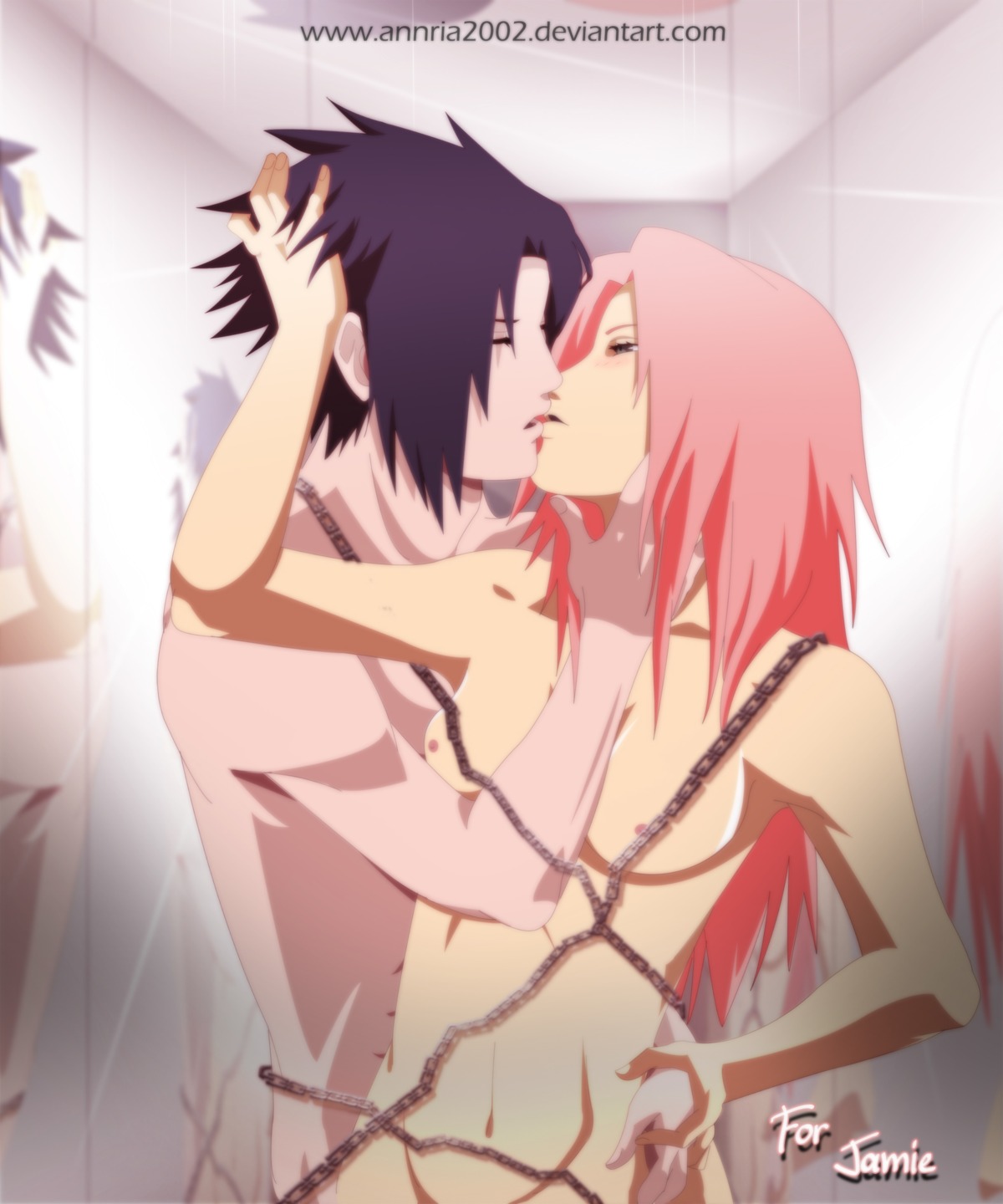 female high_resolution human kissing male naruto naruto_(series) naruto_shippuden rule34 sakura_haruno sasuke_uchiha straight