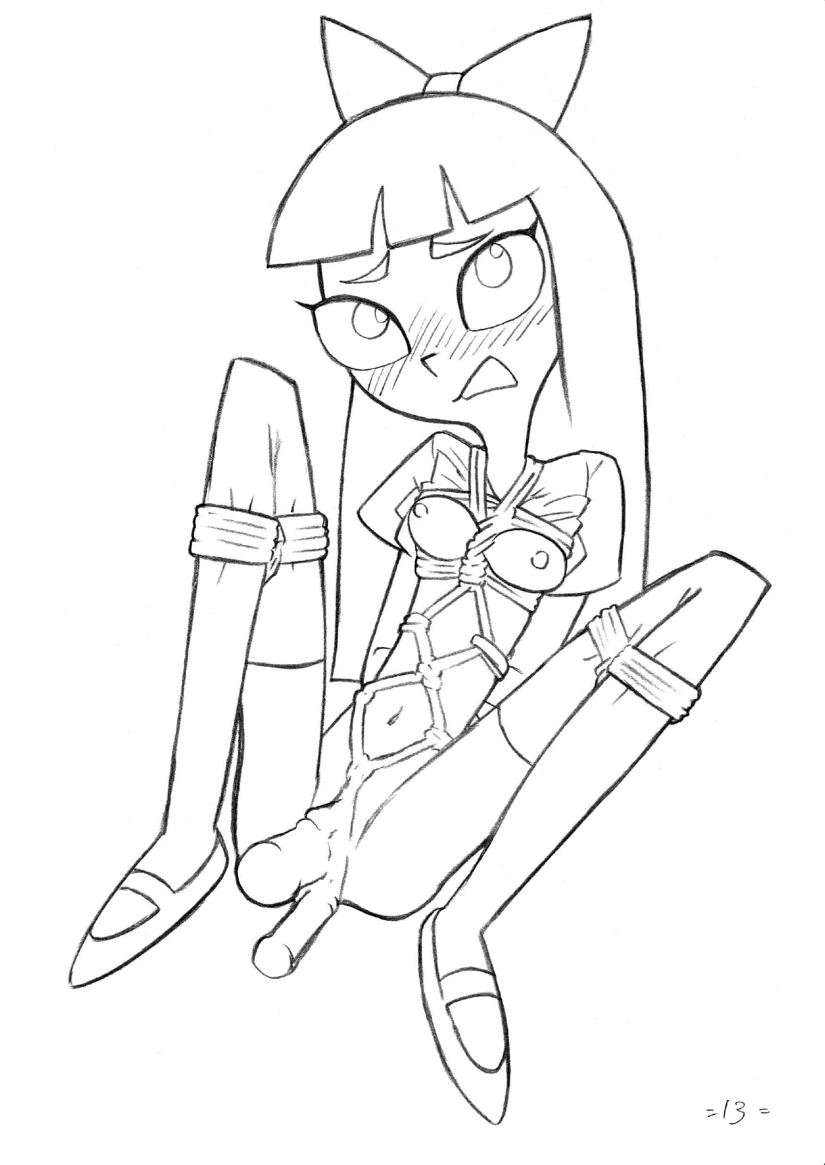 asian_female bondage disney disney_channel disney_xd female monochrome nipples phineas_and_ferb rule34 stacy_hirano tagme union_of_the_snake