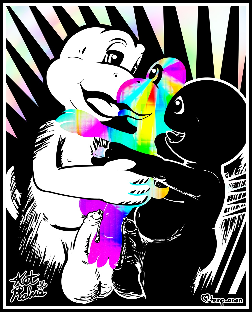 2012 balls barefoot black_body black_border bodily_fluids border brask_vovik bravo_(ket-ralus) dark e621 erection feet foot_fetish foot_play footjob foreskin frottage genital_fluids genitals george_(temp-anon) group group_sex handjob hi_res hindpaw holidays hug humanoid_genitalia humanoid_penis hyper ket ket-ralus ket_ralus_(character) kissing koopa koopa_troopa licking male male/male mario_bros multicolored_body nerond nintendo nipples nude partially_retracted_foreskin passionate paws penile penis penises_touching precum prism rainbow rainbow_body reptile retracted_foreskin scalie sex shell-less short slightly_chubby threesome tongue tongue_out tortavi trio valentine's_day what white_body