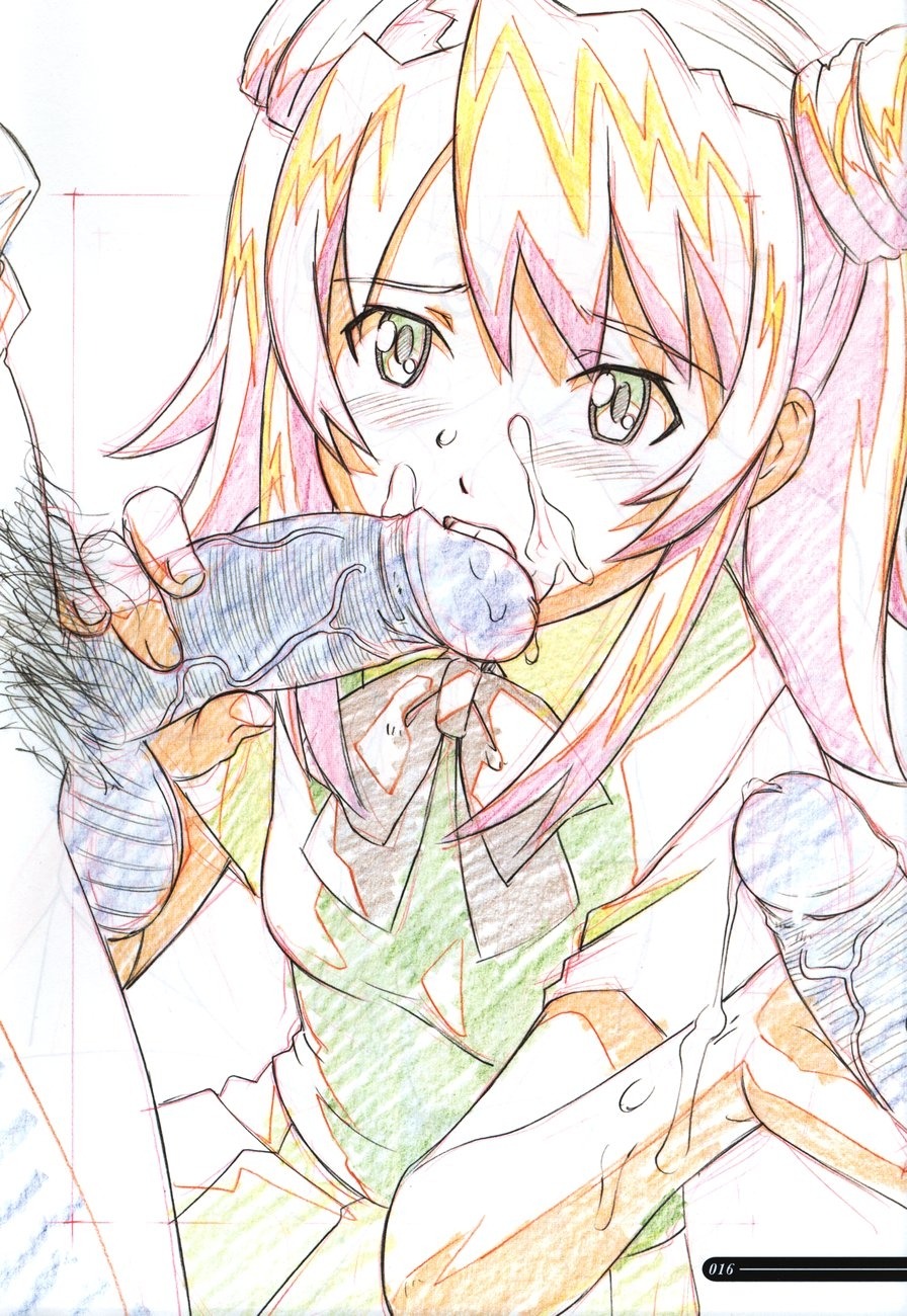 cum fellatio female handjob hayashibara_hikari hikari_hayashibara love_hina mei_narusegawa oral page_16 rule34 school_uniform