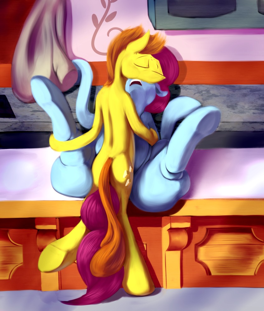 blue_fur carrot_cake_(mlp) cup_cake_(mlp) female friendship_is_magic my_little_pony rule34 smooth_skin tagme