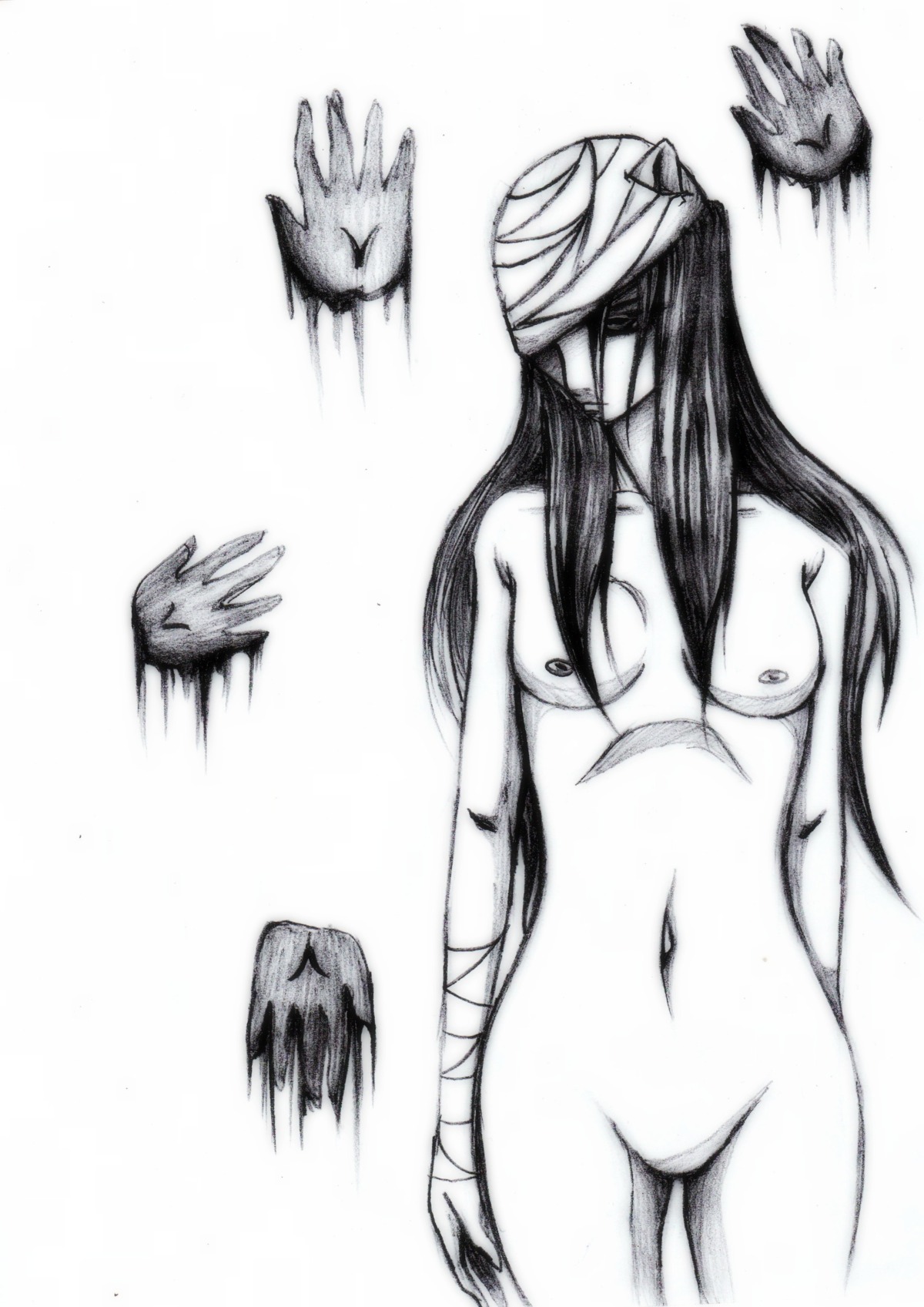1girls drawn elfen_lied female female_only lucy_(elfen_lied) petitegothique rule34 solo tagme vectors