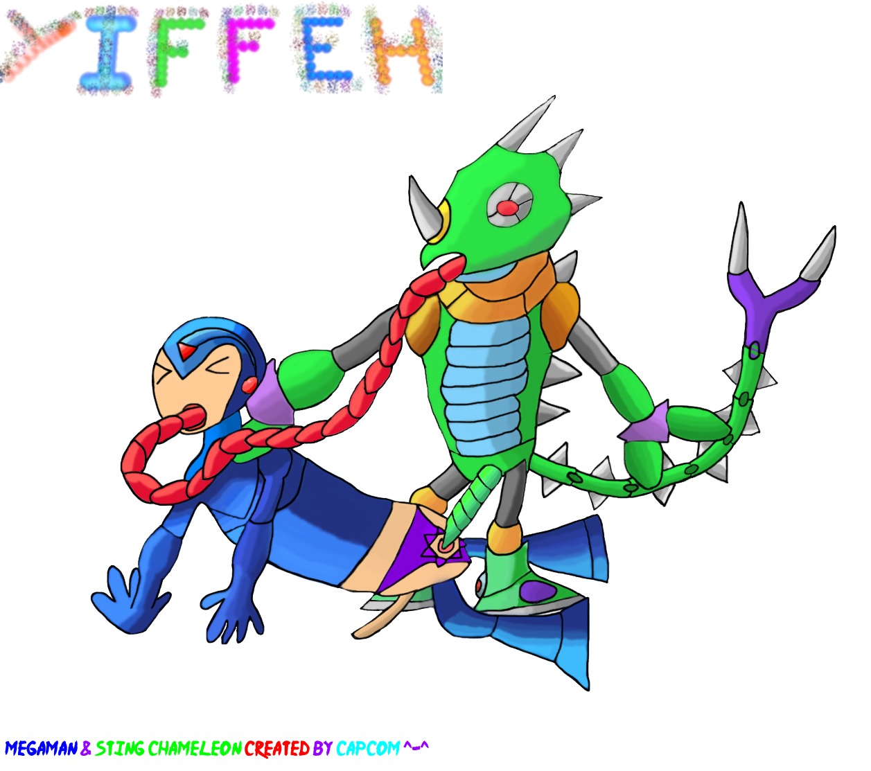 male male_only mega_man mega_man_x rule34 sting_chameleon tagme