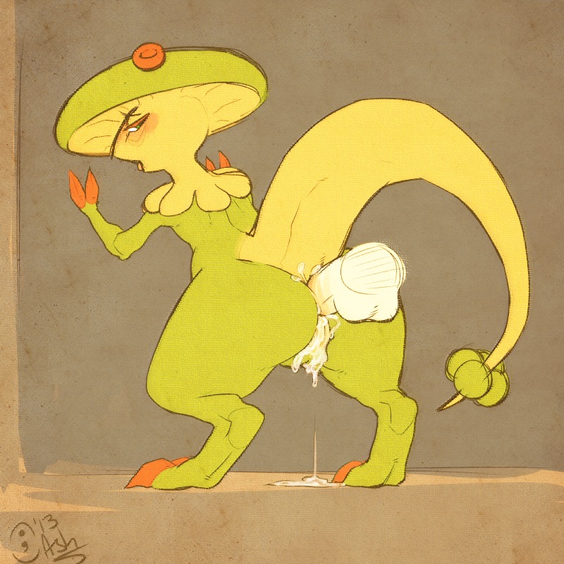 1:1 2013 anal anal_penetration backsack balls blush bodily_fluids breloom butt cum cum_in_ass cum_inside digitigrade disembodied_penis duo e621 elemental_creature erection feral fungi_fauna fungus generation_3_pokemon genital_fluids genitals interspecies looking_at_viewer male male/male male_penetrated male_penetrating male_penetrating_male nintendo nude penetration penis pokemon pokemon_(species) pokephilia semi-colon semicolon_(punctuation) sex simple_background tail thick_tail