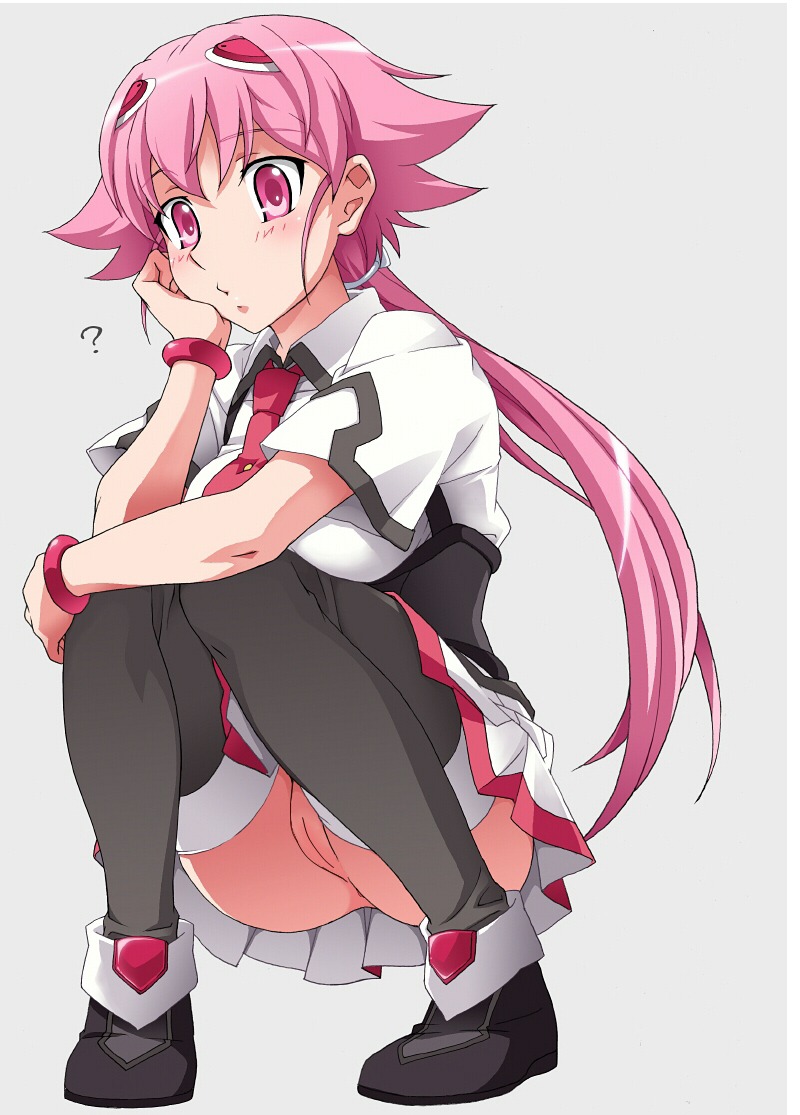 1girls bracelet female female_only jewelry long_hair no_panties nude nude_filter photoshop pink_eyes pink_hair pussy rule34 saipaco school_uniform serafuku shishidou_akiha solo sora_wo_kakeru_shoujo squat squatting thighhighs uncensored