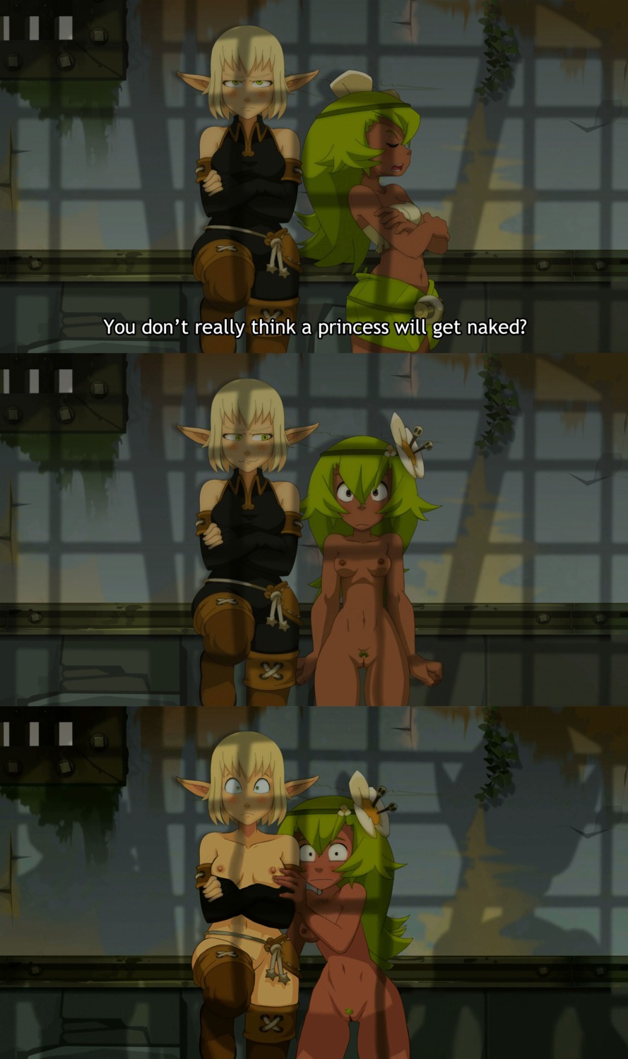 2girls amalia ankama cra dark-skinned_female dark_skin english_text evangelyne female female_only imminent_rape multiple_females multiple_girls princess_amalia_sheran_sharm pubic_hair rape rule34 sadida spidu tagme text wakfu