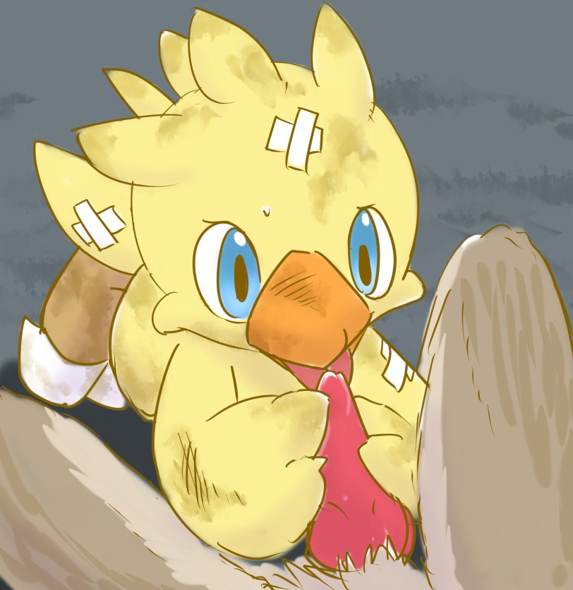 avian beak beak_fetish beak_play beak_sex beakjob bird bodily_fluids chocobo chocobo_tales cum cum_on_face duo e621 erection fellatio feral final_fantasy genital_fluids genitals interspecies kurohane_karasu licking male male/male male_penetrated male_penetrating male_penetrating_male oral penetration penile penis penis_lick sex square_enix tongue tongue_out toony