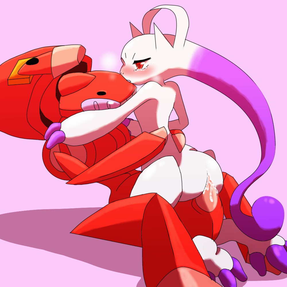 1:1 3_toes ambiguous_gender animal_genitalia anthro arthropod butt duo e621 erection feet from_front_position generation_5_pokemon generation_6_pokemon genesect genitals insect legendary_pokemon machine male mastery_position mega_evolution mega_mewtwo mega_mewtwo_y nintendo nude on_lap on_top open_mouth penetration penis pink_background pink_penis pokemon pokemon_(species) purple_body purple_skin rear_view red_eyes robot sex shadow shiny_pokemon simple_background sitting sitting_on_lap straddling toes white_body white_skin 紅赤