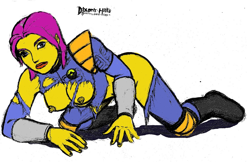 1girls dixon_green female korblborp purple_hair reboot rule34 solo tagme