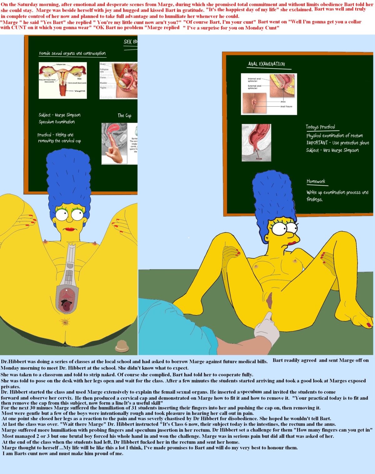 blue_hair breasts color female indoors marge_simpson nipples nude pussy rule34 tagme the_simpsons