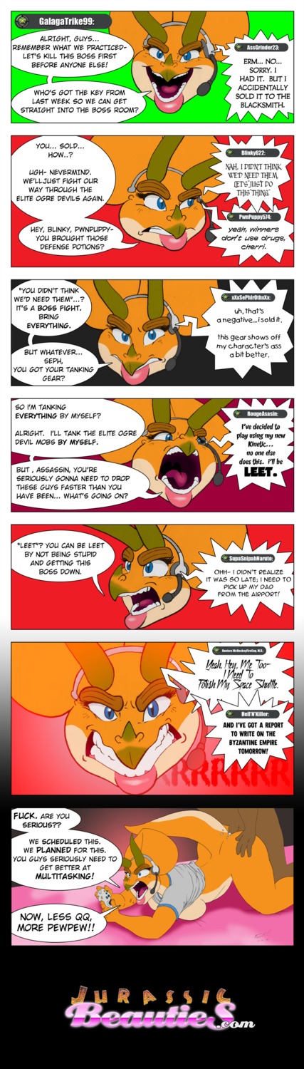 absurd_res anal ass_up bent_over blue_eyes bone_frill breast_squish breasts butt butt_grab ceratopsian ceratopsid chasmosaurine cherri_topps clothing comic conjoined_speech_bubble controller dialogue dinosaur duo e621 electronics english_text female female_penetrated font_change fossilizedart frill_(anatomy) from_behind_position game_controller gaming gaming_while_penetrated genitals hand_on_another's_butt hand_on_butt headgear headphones headset hi_res holding_controller holding_game_controller holding_object horn humor jurassic_beauties leapfrog_position linked_speech_bubble logo lying male male/female male_penetrating male_penetrating_female marginocephalian microphone microsoft multiplayer multitasking name_drop name_in_dialogue non-mammal_breasts offscreen_character on_front ornithischian penetration penis playing_video_game pointy_speech_bubble prehistoric_species profanity reptile scalie sex sex_while_gaming shirt simple_background solo_focus species_in_dialogue speech_bubble squish stylized_text text topwear triceratops video_game_logo xbox xbox_game_studios xbox_logo yelling