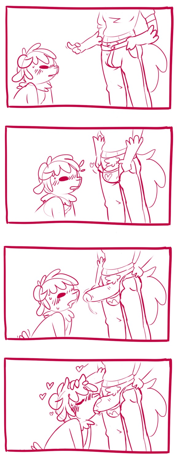 balls blush bodily_fluids bovid caprine comic cubeychou cum domestic_sheep duo e621 erection eyes_closed fellatio genital_fluids genitals hi_res male male/male male_penetrated male_penetrating male_penetrating_male mammal oral oral_penetration penetration penile penis sex sheep solo_focus tail