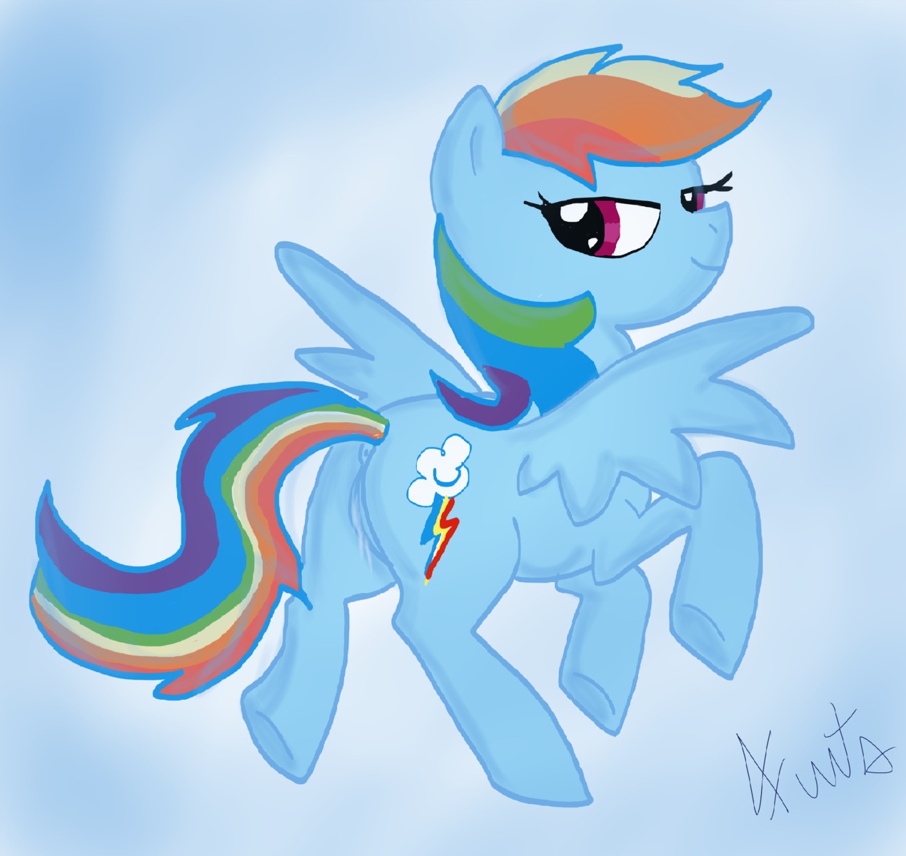 equine female feral friendship_is_magic horse my_little_pony pegasus pony rainbow_dash_(mlp) rule34 smooth_skin tagme