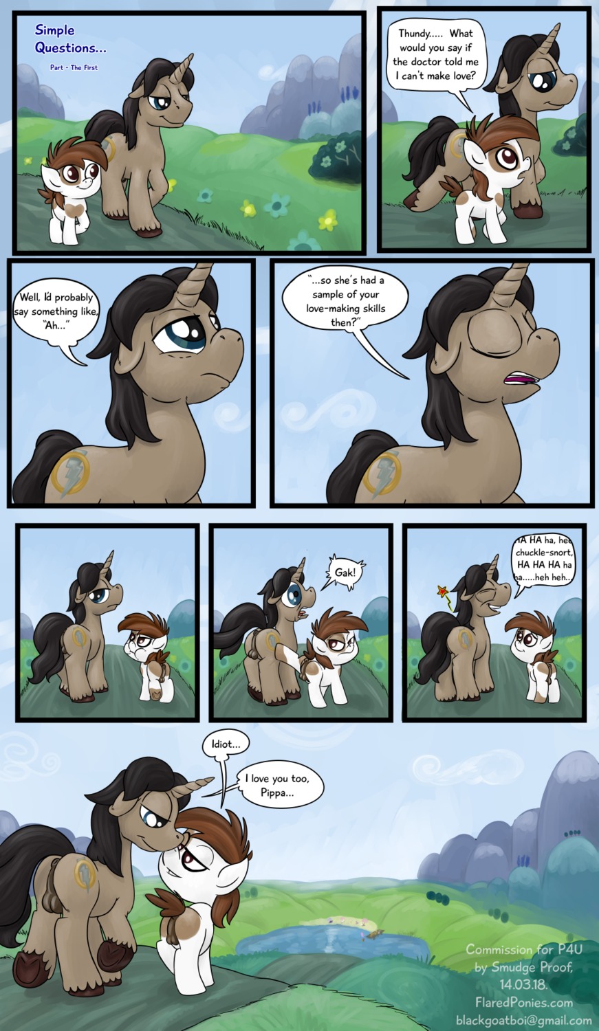 balls comic countryside dialogue digital_media_(artwork) duo e621 earth_pony english_text equid equine fan_character feral friendship_is_magic genitals hasbro hi_res horn horse male mammal my_little_pony mythological_creature mythological_equine mythology pipsqueak_(mlp) pony smudge_proof text thunder_ring unicorn walking young young_feral