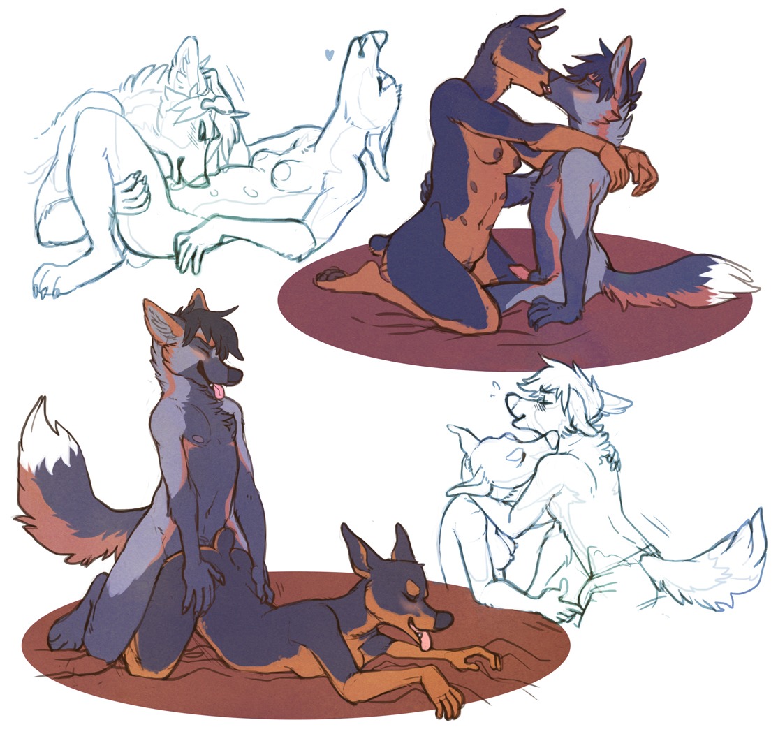 2013 all_fours animal_genitalia animal_penis anthro arched_back bent_over black_nose blush breasts canid canine canine_genitalia canine_penis canis countershade_face countershade_torso countershading cross_fox dashwood_fox dobermann docked_tail doggystyle domestic_dog duo e621 eyes_closed female female_penetrated foreplay fox french_kissing from_behind_position fur genitals gloves_(marking) grey_body grey_fur hair heart_symbol interspecies jenette_neils kissing larger_female larger_penetrated licking lipsticking looking_pleasured male male/female male_penetrating male_penetrating_female mammal markings matuska multi_nipple multiple_positions navel nipples nude open_mouth penetration penile penile_penetration penis penis_in_vagina penis_tip pinscher red_fox romantic romantic_couple sex sheath short_hair short_tail simple_background size_difference slim small_breasts smaller_male tail tongue tongue_out true_fox vaginal vaginal_penetration white_background