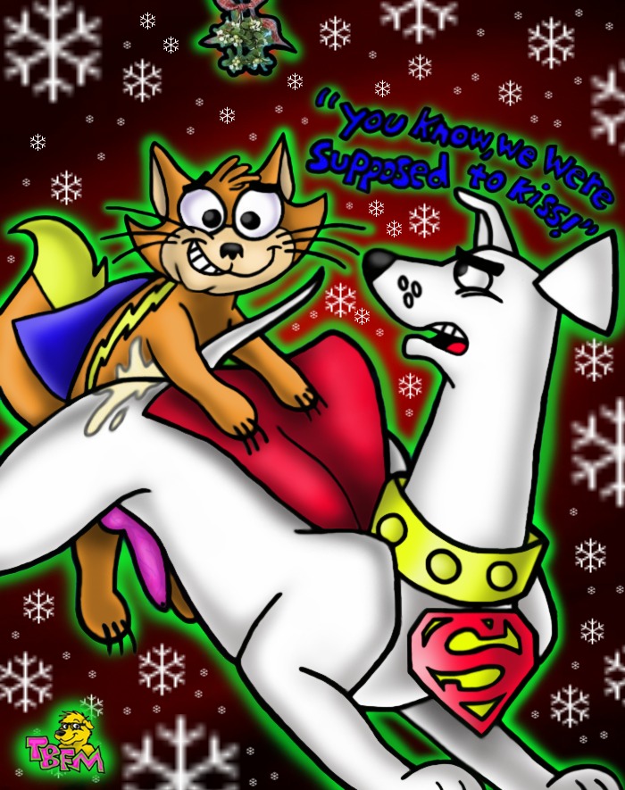 anthro christmas dc dc_comics furry gay krypto krypto_the_superdog male male_only rule34 streaky_the_supercat superman_(series) tbfm