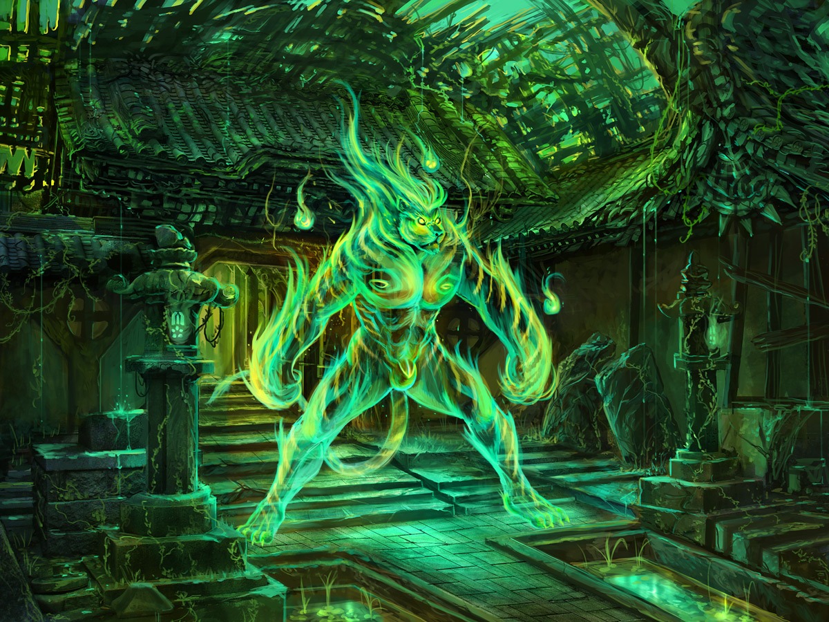 4:3 4_toes abs animal_genitalia anthro balls biceps cheetahpaws claws e621 fangs feet felid flaccid fur genitals ghost glowing glowing_eyes green_theme male mammal muscular muscular_anthro muscular_male nude pantherine pecs penis ruins sheath solo spirit stripes tail teeth temple tiger toe_claws toes wallpaper