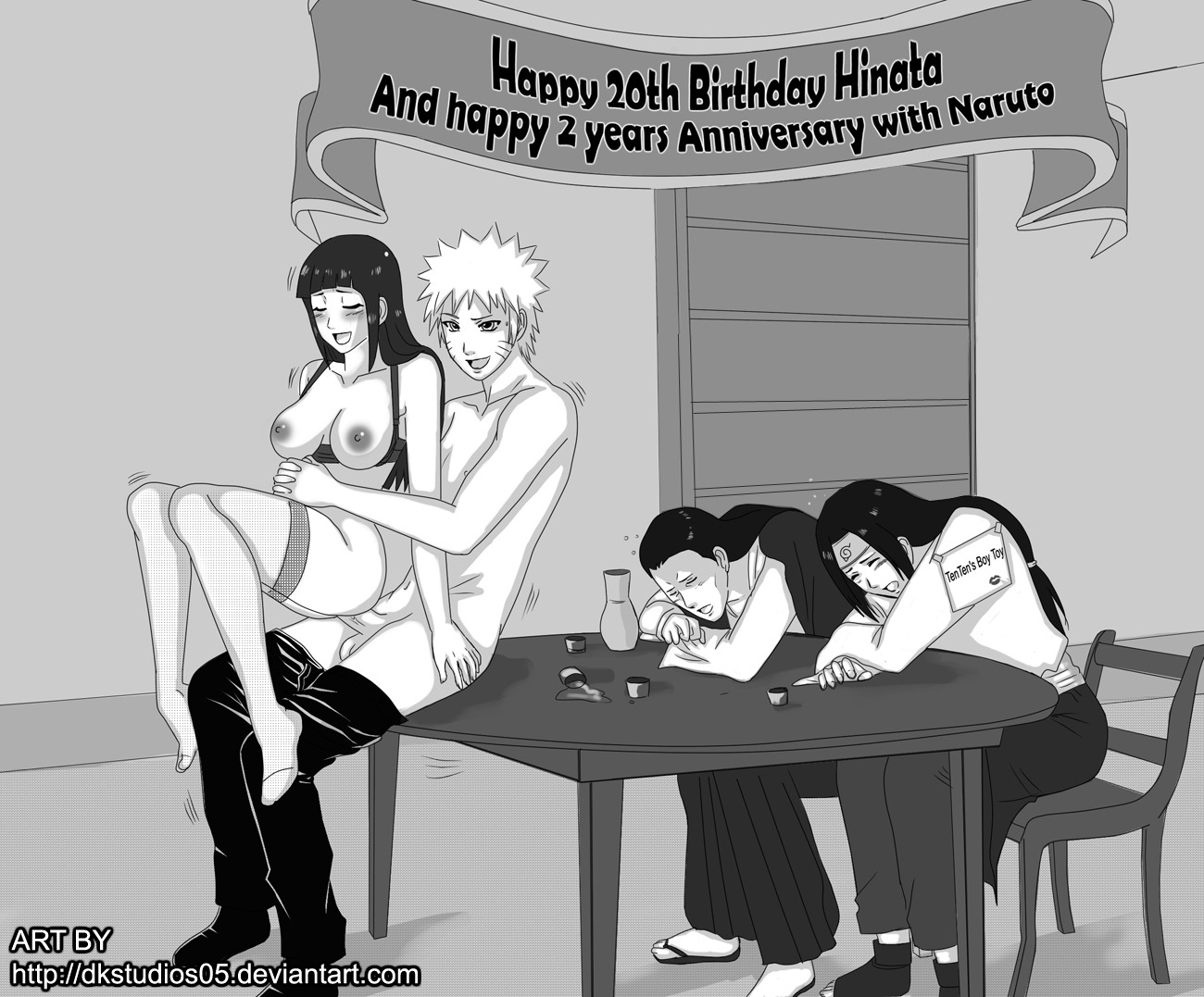 dk_studios female human hyuuga_hiashi hyuuga_hinata hyuuga_neji male monochrome naruto naruto_(series) rule34 straight uzumaki_naruto