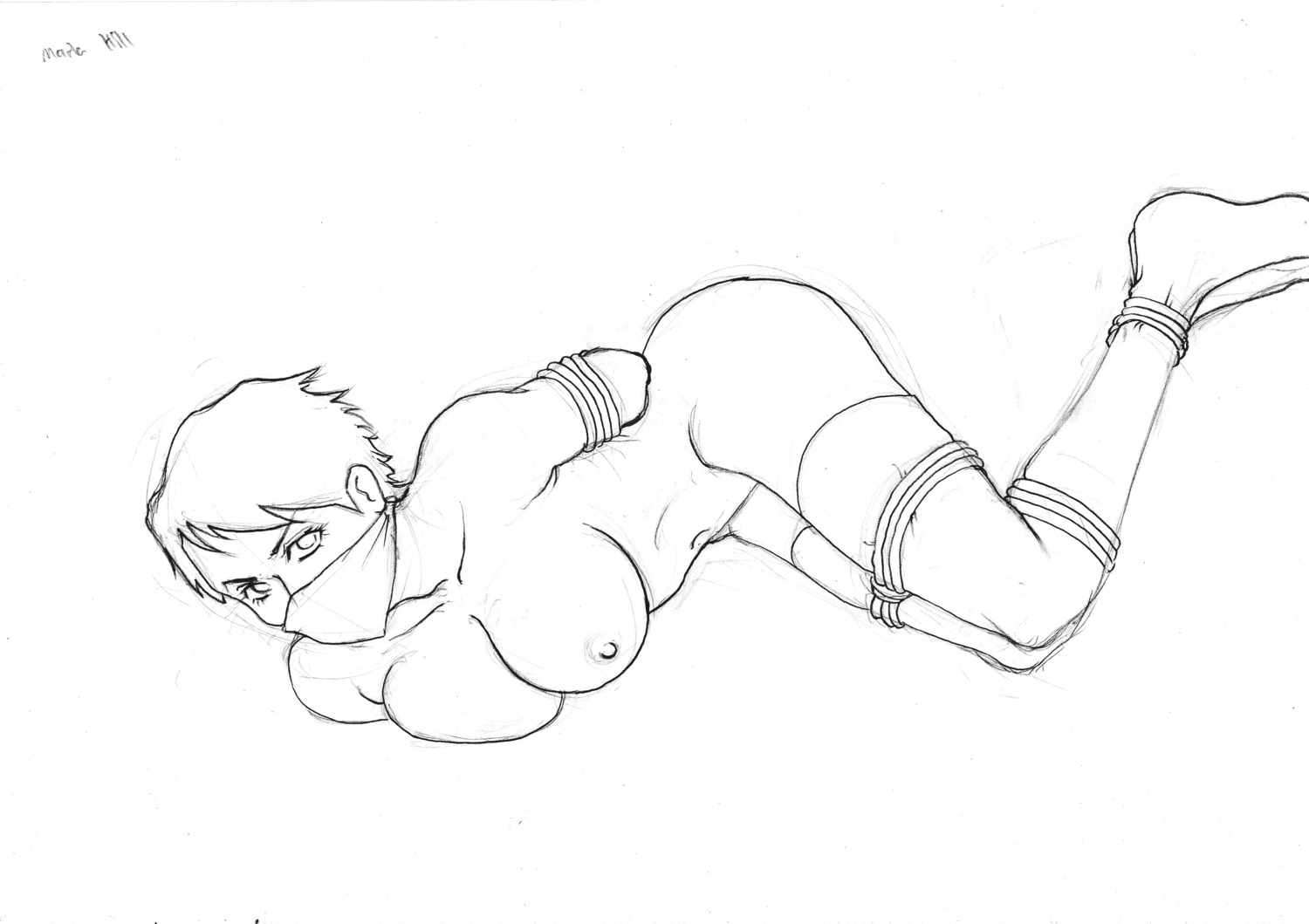 1girls alternate_version_available arms_tied arms_tied_behind_back black_hair breasts female female_only gagged helpless human human_only large_breasts legs_tied looking_at_viewer maria_hill marvel marvel_comics nipples nude nude_female restrained rope rope_bondage rule34 s.h.i.e.l.d. short_hair sketch solo straight_hair tagme thighhighs yeehoo
