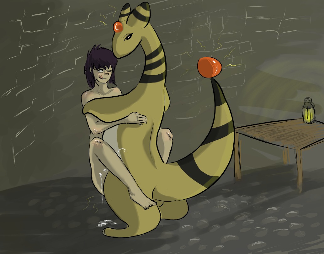 1boy 1girls ampharos female larvitar_(artist) male nintendo pokemon pokemon_(species) pokephilia rule34 sex tagme year_request