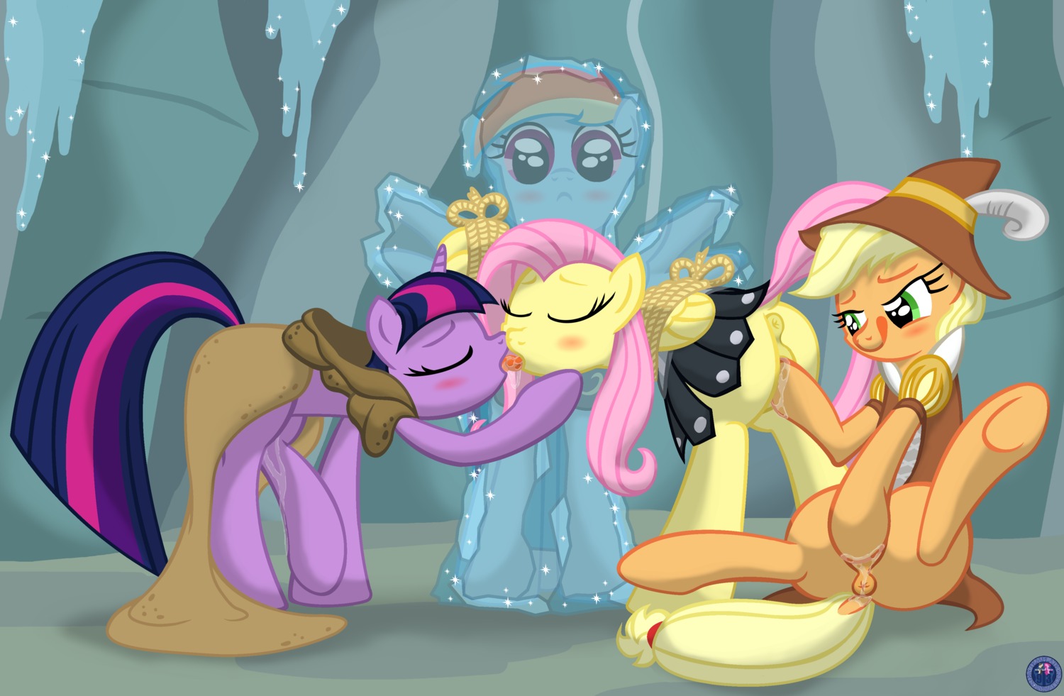 2013 absurd_res applejack_(mlp) blue_body blue_feathers blue_fur blush bodily_fluids clothing digital_media_(artwork) e621 earth_pony equid equine eyes_closed feathered_wings feathers female feral fisting fluttershy_(mlp) french_kissing friendship_is_magic fur genital_fluids genitals green_eyes group hair hasbro hi_res horn horse ice kissing mammal masturbation multicolored_hair my_little_pony mythological_creature mythological_equine mythology orange_body orange_fur pegasus penetration pony purple_body purple_eyes purple_fur purple_hair rainbow_dash_(mlp) rainbow_hair saliva template93 tongue tongue_out twilight_sparkle_(mlp) two_tone_hair unicorn vaginal vaginal_fluids vaginal_masturbation vulva wings yellow_body yellow_feathers yellow_fur