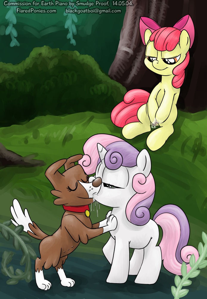 2014 accessory apple_bloom_(mlp) bodily_fluids bow_(feature) bow_accessory bow_ribbon brown_body brown_fur canid canine canis collar detailed_background digital_media_(artwork) domestic_dog dripping e621 earth_pony english_text equid equine everfree_forest eyes_closed female female/female feral feral_on_feral forest friendship_is_magic fur genitals grass green_eyes group hair hair_accessory hair_bow hair_ribbon hasbro horn horse interspecies kiss_on_lips kissing mammal masturbation multicolored_hair my_little_pony mythological_creature mythological_equine mythology nature nipples orange_eyes outside pink_hair plant pony purple_hair red_bow red_hair ribbons saliva saliva_drip smile smudge_proof sweetie_belle_(mlp) text tree two_tone_hair unicorn url vaginal vaginal_masturbation vines vivarium vulva white_body white_fur winona_(mlp) yellow_body yellow_fur young young_feral zoo_(facility)