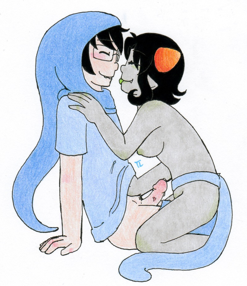 1boy 1girls ass black_hair breasts buckteeth closed_eyes clothing fangs female glasses god_tier_outfit green_nipples grey_skin homestuck hoodie horns john_egbert male ms_paint_adventures naked nepeta_leijon nipples pandemoniumincarnate penis pointy_ears rule34 short_hair source_request straight tongue tongue_out troll white_background white_skin