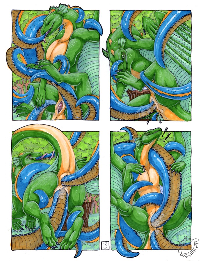 2010 acidapluvia anal anal_penetration anus comic consentacles countershading double_penetration dragon e621 eyes_closed female feral genitals green_body green_scales imminent_orgasm lying mythological_creature mythological_scalie mythology on_front penetration raised_tail scales scalie sex slitherette_(slither) solo spread_legs spreading tail tentacle_sex tentacles tongue vaginal vaginal_penetration vulva