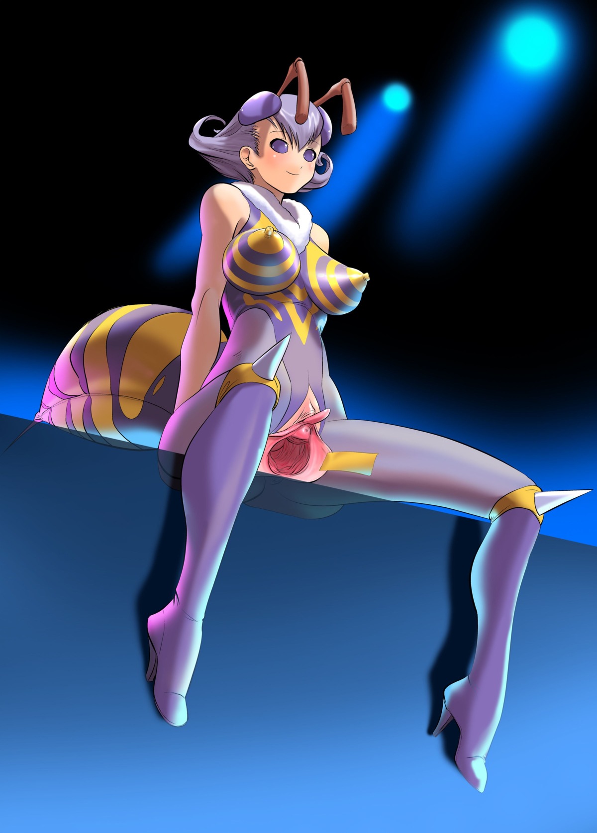 breasts clitoris clothing cosine darkstalkers erect_nipples erect_nipples_under_clothes female high_heels medium_breasts nipples pussy q-bee rule34 tagme