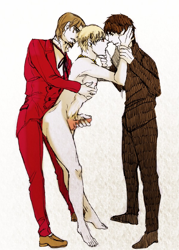 3boys fate/stay_night fate/zero fate_(series) gay gilgamesh gilgamesh_(fate) kirei_kotomine male male_only rule34 tokiomi_tohsaka yaoi