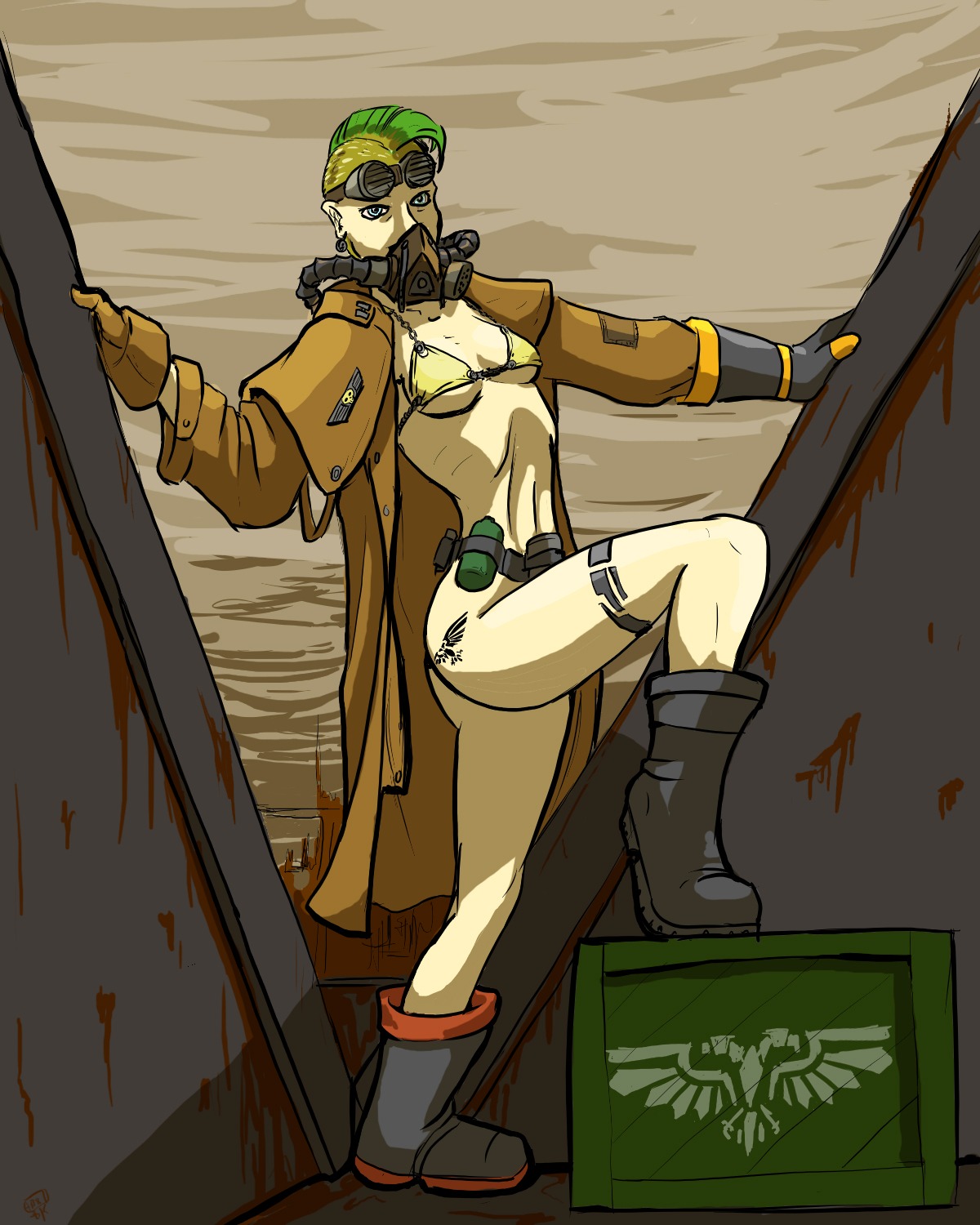 1girls astra_militarum chem-chan female female_only grenade guardswoman_(warhammer_40k) imperial_guard imperium_of_man rule34 savlar_chem_dogs solo solo_female tagme warhammer_(franchise) warhammer_40k