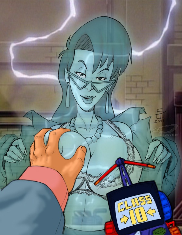 2011 bra callmepo color colored egon_spengler faceless_male female ghost ghostbusters janine_melnitz male rule34 stripping tagme