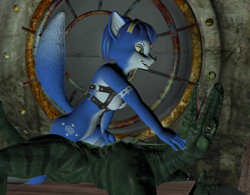 3d anthro canine female fox fur furry krystal krystal_(littledragon) rule34 star_fox tagme