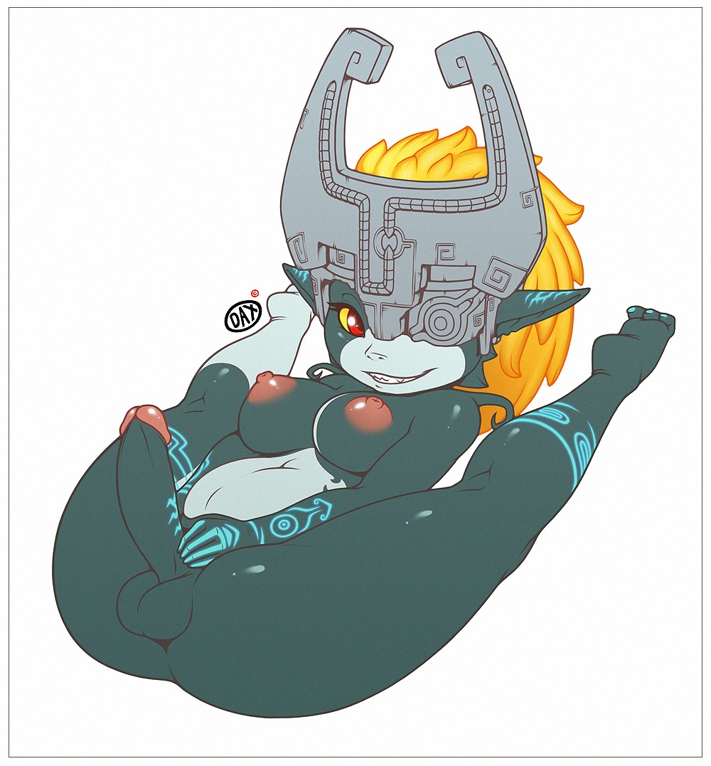 2014 areola balls blonde_hair blue_body blue_skin breasts clothing daxzor e621 erection fused_shadow genitals grey_body grey_skin gynomorph gynomorph_humanoid hair headgear headwear humanoid intersex intersex_humanoid long_hair looking_at_viewer lying midna nails navel nintendo nipples not_furry nude on_back penis red_eyes shortstack shortstack_gynomorph shortstack_intersex simple_background smile solo spread_legs spreading teeth the_legend_of_zelda thick_thighs twili twilight_princess white_background white_body white_skin