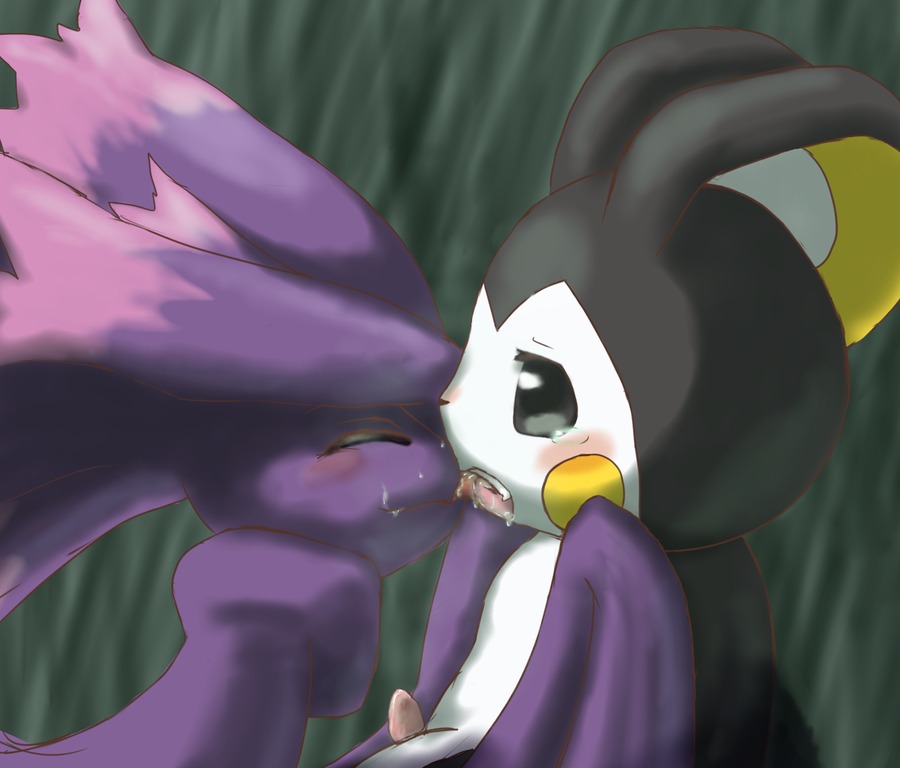 ambiguous_gender anthro blush bodily_fluids cum cum_kiss duo e621 emolga erection eyes_closed generation_4_pokemon generation_5_pokemon genital_fluids genitals ghost happy kissing male mammal mismagius nintendo ohakotome open_mouth penis pokemon pokemon_(species) rodent sciurid shota smile snowballing spirit tears teeth tongue young young_anthro young_male