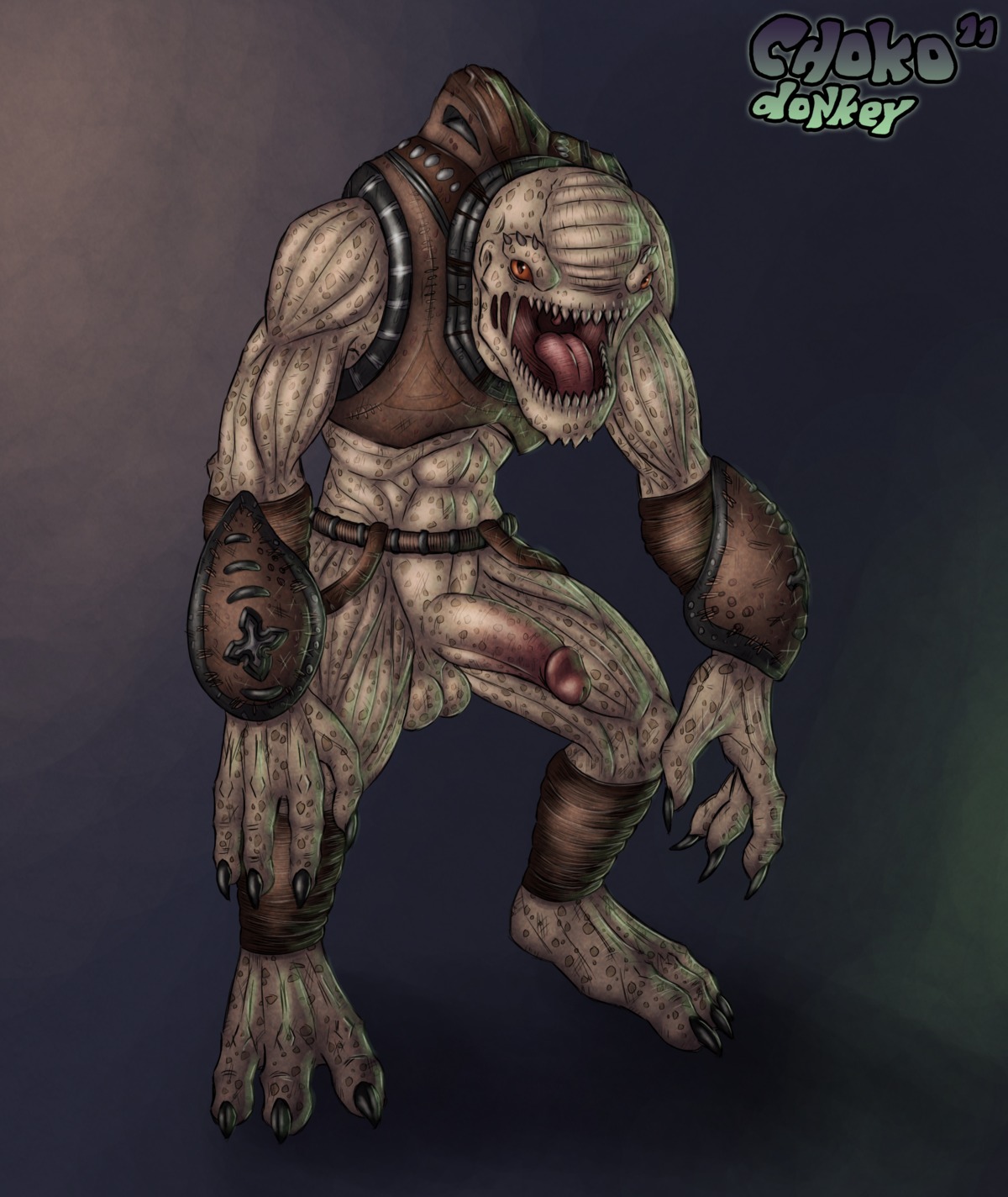 chokodonkey demon full-length_portrait full_length gears_of_war male male_only portrait rule34 solo standing tagme wretch