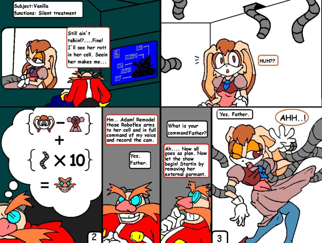 1boy 1girls anthro comic dr._eggman dr_robotnik female fur furry human interspecies male mammal rabbit rule34 sega sonic_(series) sonic_the_hedgehog_(series) tagme terrenslks vanilla_the_rabbit